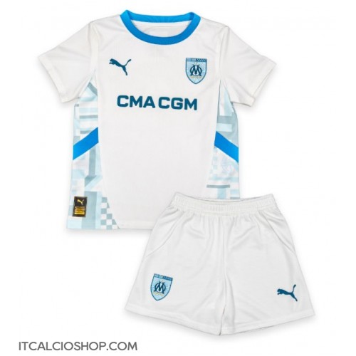Olympique de Marseille Mason Greenwood #10 Prima Maglia Bambino 2024-25 Manica Corta (+ Pantaloni corti)